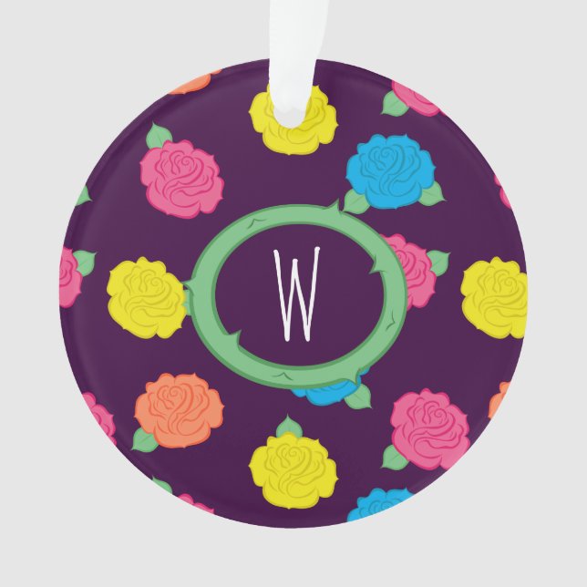 Ornement acrylique Rose néon (devant)