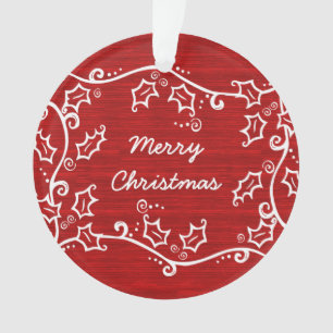 Ornement acrylique rouge rustique