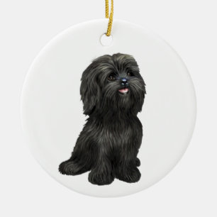 Ornement Adorable Shih Tzu Noir - Juste le Chien