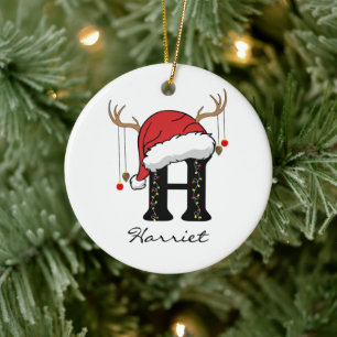Ornement Alphabetique Personnalisé Père Noël Cadea