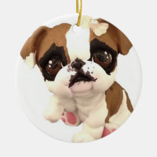 Ornement anglais de Noël de bouledogue