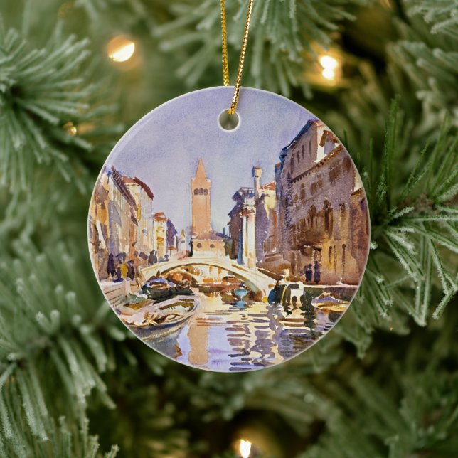 Ornement aquarellé de John Singer Sargent Venise (Arbre)