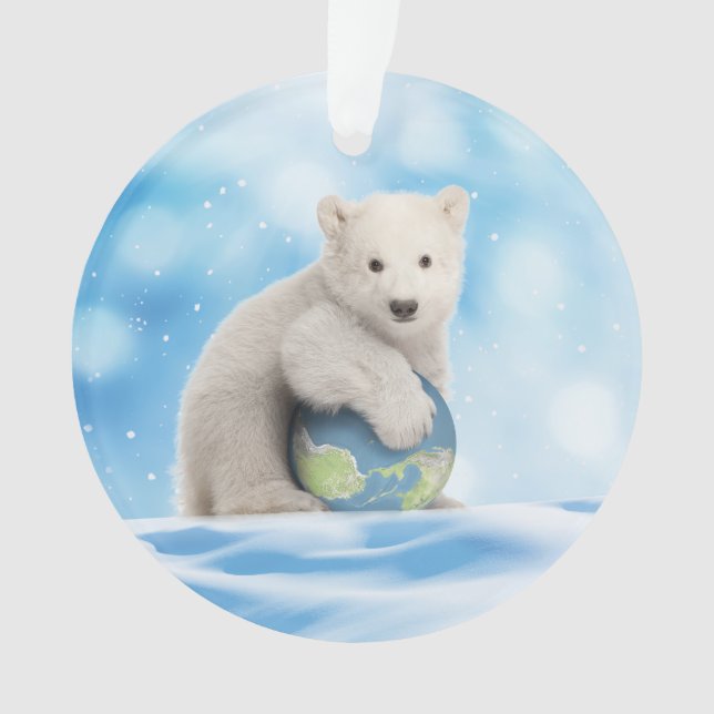 Ornement arctique du monde d'ours blanc (devant)