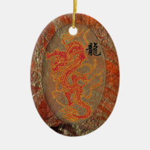 Ornement ardent de dragon de bonne chance