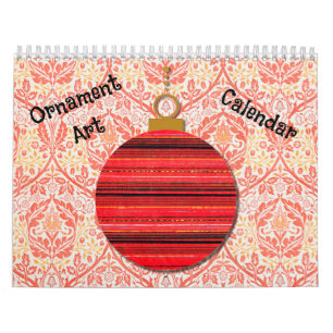 Ornement Art Noël Année autour du calendrier