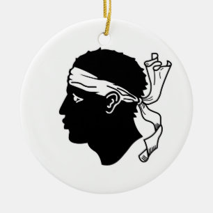 Ornement avec drapeau de la Corse, France