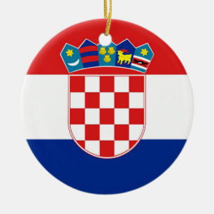 Ornement avec drapeau de la Croatie