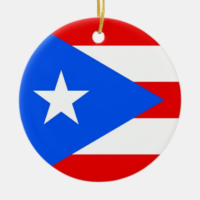 Ornement avec drapeau de Porto Rico (Devant)