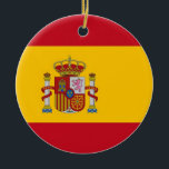 Ornement avec drapeau d'Espagne<br><div class="desc">Découvrir les salles avec une touche de flair espagnol en utilisant notre magnifique ornement de Noël avec le fier drapeau de l'Espagne. Qu'il s'agisse de décorer votre arbre ou d'ajouter un charme festif à votre décor de maison, cet ornement est une délicieuse célébration du patrimoine et de la culture espagnols....</div>