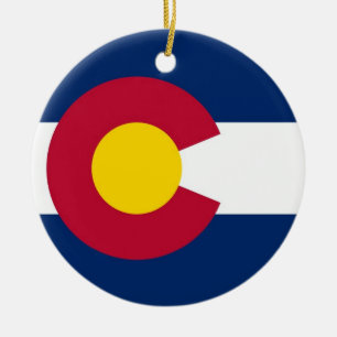 Ornement avec drapeau du Colorado