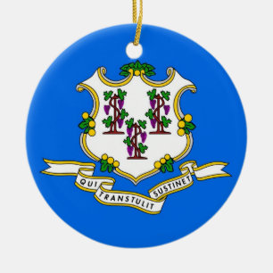 Ornement avec drapeau du Connecticut