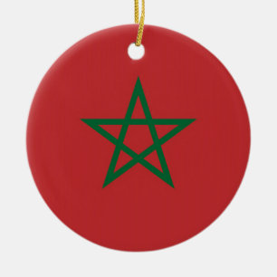 Ornement avec drapeau du Maroc