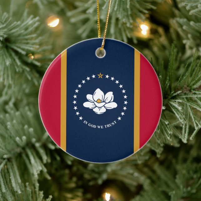Ornement avec le drapeau de l'État du Mississippi, (Arbre)