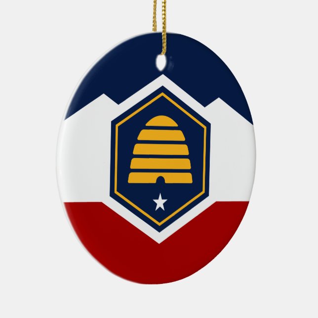 Ornement avec le drapeau de l'Utah, États-Unis (Droite)
