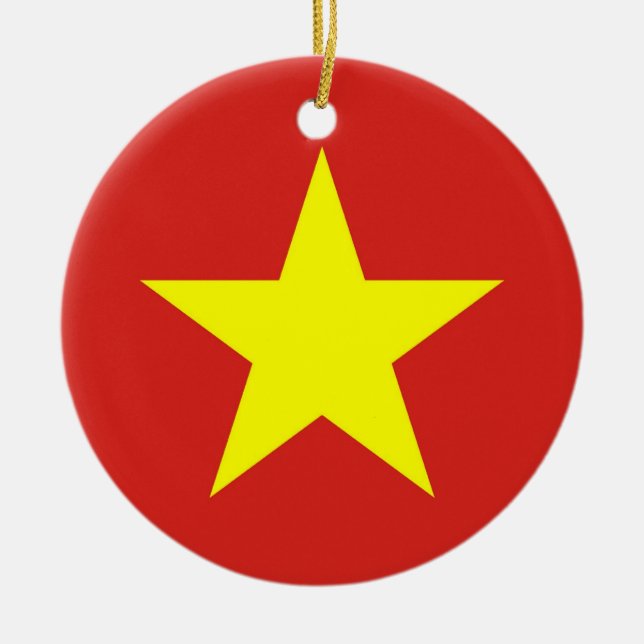 Ornement avec le drapeau du Vietnam (Devant)