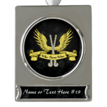 Un gardien de terrain de hockey - Ornement de vaca