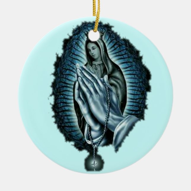 Ornement béni par prière pourpre de Vierge Marie (Devant)