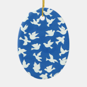 Ornement blanc de colombes