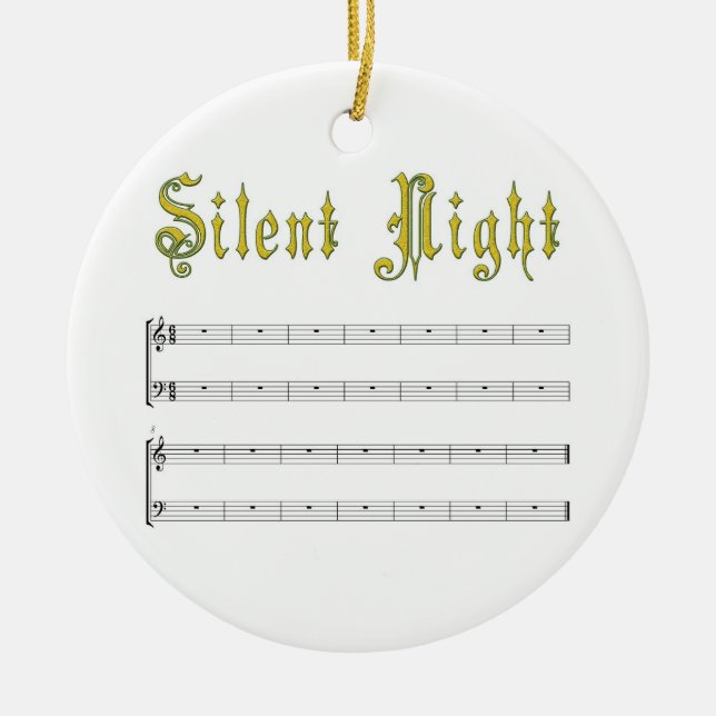 Ornement blanc de nuit silencieuse (Devant)