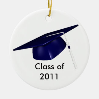 Ornement bleu de casquette d'obtention du diplôme