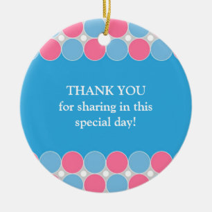 Ornement bleu et rose de baby shower