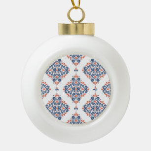 Ornement bleu orange : Vintage sans fil