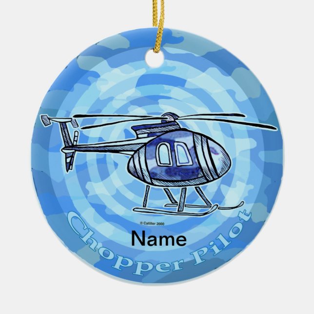 Ornement Blue Sky Helicopter (Devant)