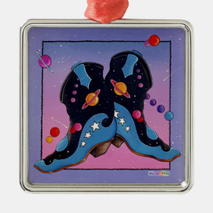 Ornement - Bottes de cowboy de minuit