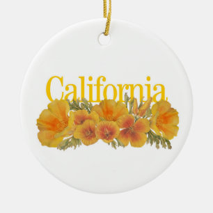 Ornement Californie sur mesure avec des pavots