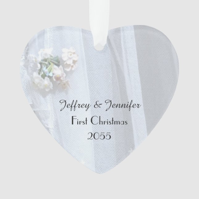 Ornement cardiaque Mariage en dentelle vintage, Pe (devant)