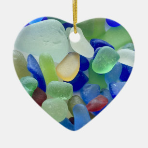 Ornement cardiaque Seaglass