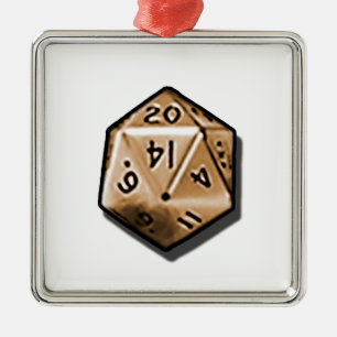 Ornement Carré Argenté 20 naturels