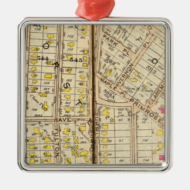 Ornement Carré Argenté 8687 Mt Vernon (Devant)