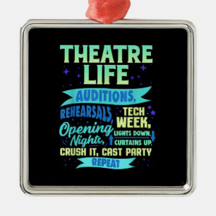 Ornement Carré Argenté Actress Nerd Actor Musical Acter Spian