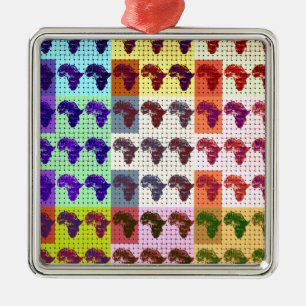 Ornement Carré Argenté Africas