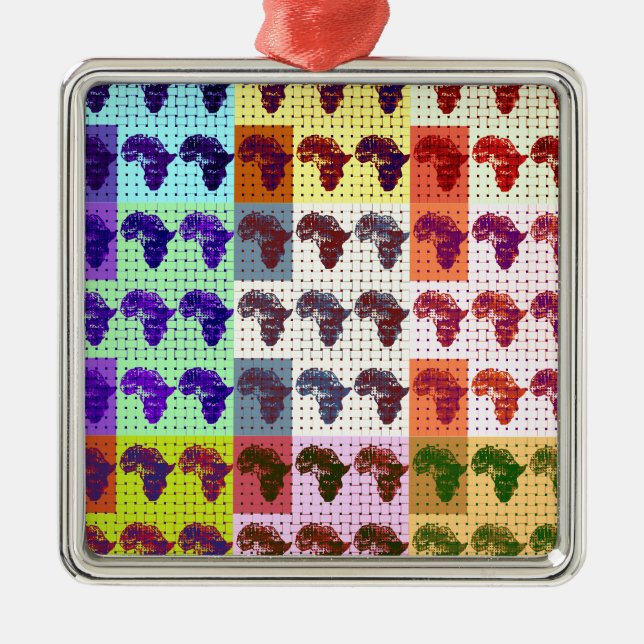 Ornement Carré Argenté Africas (Devant)