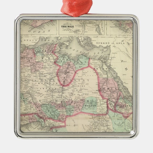 Ornement Carré Argenté Afrique 47 (Devant)