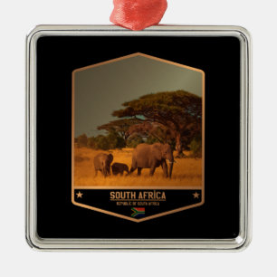 Ornement Carré Argenté Afrique du Sud