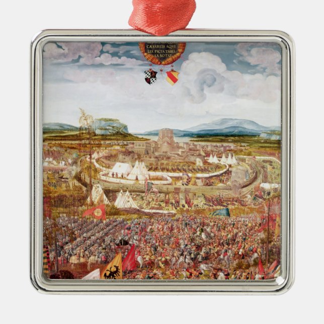 Ornement Carré Argenté Alesia a assiégé par Jules César (Devant)