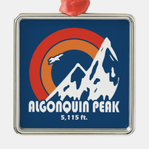 Ornement Carré Argenté Algonquin Peak Sun Eagle