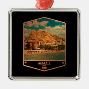 Ornement Carré Argenté Alicante