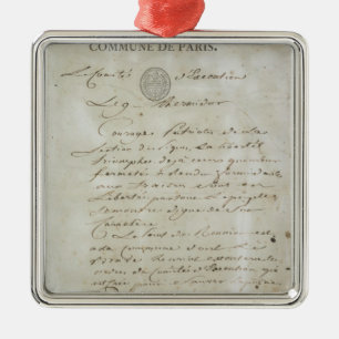 Ornement Carré Argenté Appel de Maximilien de Robespierre