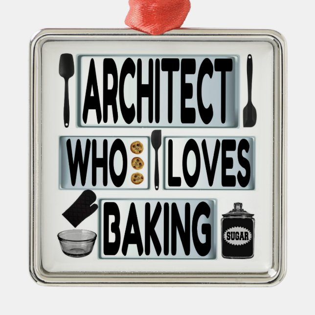 Ornement Carré Argenté Architect Aime Baking (Devant)
