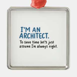 Ornement Carré Argenté Architect - I'm