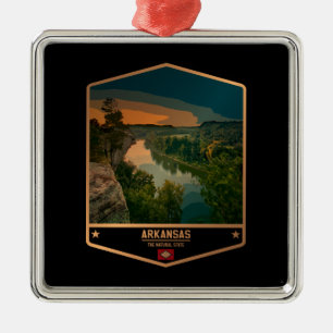 Ornement Carré Argenté Arkansas