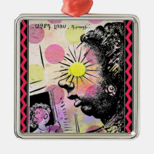 Ornement Carré Argenté Arménien Dit