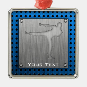 Ornement Carré Argenté Arts martiaux balayés de Métal-regard