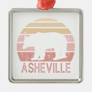 Ornement Carré Argenté Asheville Caroline du Nord