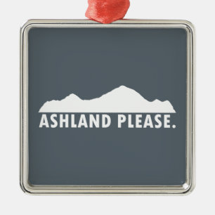 Ornement Carré Argenté Ashland Oregon S'Il Vous Plaît