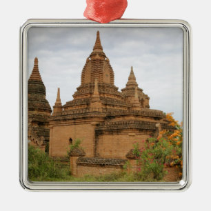 Ornement Carré Argenté Asie, Myanmar Birmanie), Bagan Pagan). Divers
